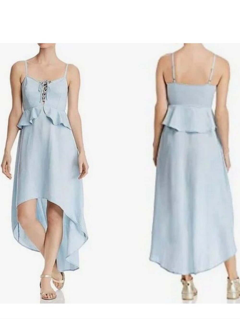 GUESS Bleached Wash Tencel Maxi Dress